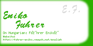 eniko fuhrer business card